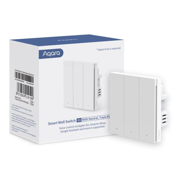 Smart Wall Switch H1(with Neutral,triple Rocker)